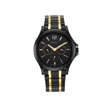 Titan Multifunction Black Dial Quartz Men’s Watch (NU1698KM02)